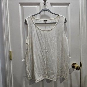 Talbots Woman Winter White Sleeveless Tank Top 2X